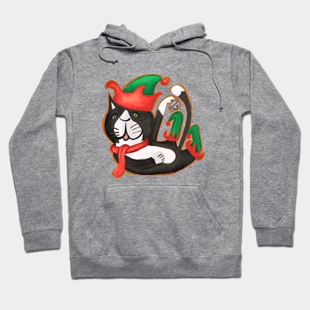 Santa’s cat Hoodie by Mgcn